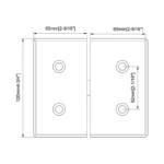 Beveled 360˚ Pivot Shower Door Hinges Size