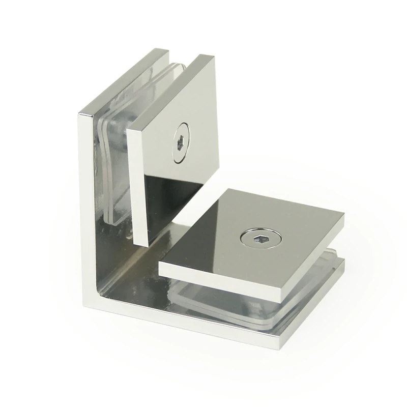 mirror-chrome-finish-90°glass-to-glass-square-wall-mount-glass-clamp-CV7202N-1