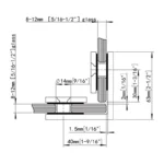 mirror-chrome-finish-90°glass-to-glass-square-wall-mount-glass-clamp-CV7202N-size-1
