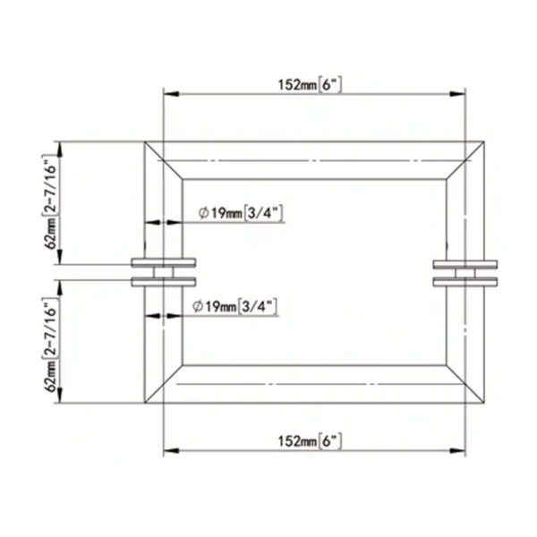 with-mitered-corners-back-to-back-tubular-style-towel-bars-YHS-19x6-size-1