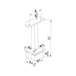 Square Handrail Support — LS-SHB-1 — view 2