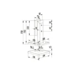 Square Floor-standing Duplex 2205 Stainless Steel Spigots — LS-CSF — view 2