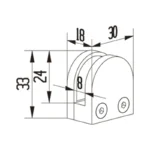 6mm Glass Clamps — L6014 — view 2