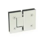 Beveled Profile with Covers Glass to Glass 180° Square Profile Shower Door Hinges — H14202E — view 1