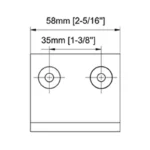 Beveled Profile Glass to Wall Square Glass Clamp — CV8301N — view 3