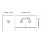 H8-Series Beveled Profile With Radius Corners 180° Pivot Shower Door Hinges — H8102TF — view 2