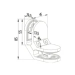 Glass Corner Clamp — DCR90 — view 2