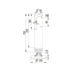 Post Round In-ground Glass Spigot — LS-DRC — view 2