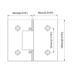 H10-Series Square Profile 180° Glass to Glass Shower Door Hinges — H10DA202NH — view 2
