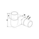 Diameter 38.1mm 180° Tube Corner Stair Railing Connector — LS-AJ9038V — view 2
