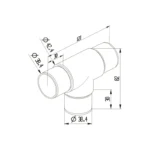 Column Tee Connector — LS-NTR-R42.4-10 — view 2