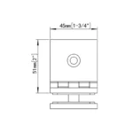 90° Adjustable Wall Mount Radius Corners Profile Glass Clamp — CV1A201P — view 2