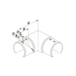 Handrail Right Angle Corner Connector — LS-NTR-R42.4-3 — view 2