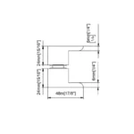 Back to Back Square Shower Knob 70mm*51mm — NF05 — view 2