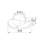 Column Base Connector — LS-NTR-R42.4-16 — view 2