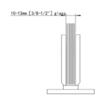 H10-Series "H" Full Back Plate Glass to Wall Shower Door Hinges — H10A101BNH — view 3