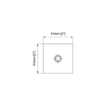 Mirror Chrome Finish Square Glass Clamp — CV3201Z — view 3