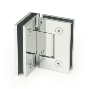 H1-Series 90° Glass to Glass Square Profile Shower Door Hinge — H1ZB90