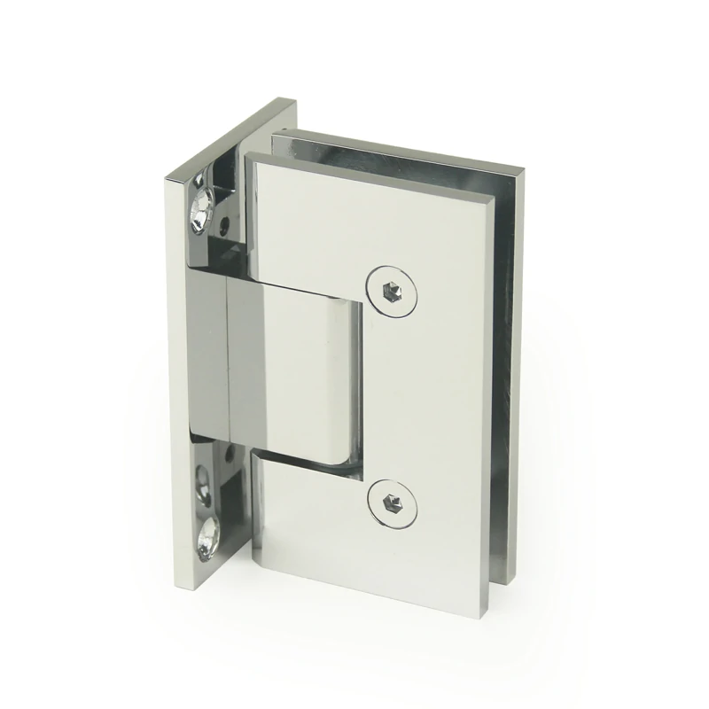 H10-Series Square Profile Adjustable Wall Mount Glass to Wall Shower Door Hinges — H10DA201N