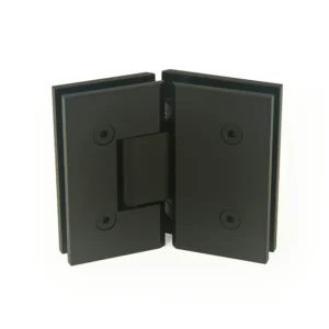 H10-Series Black Square Profile 135° Glass to Glass Shower Door Hinges — H10202M