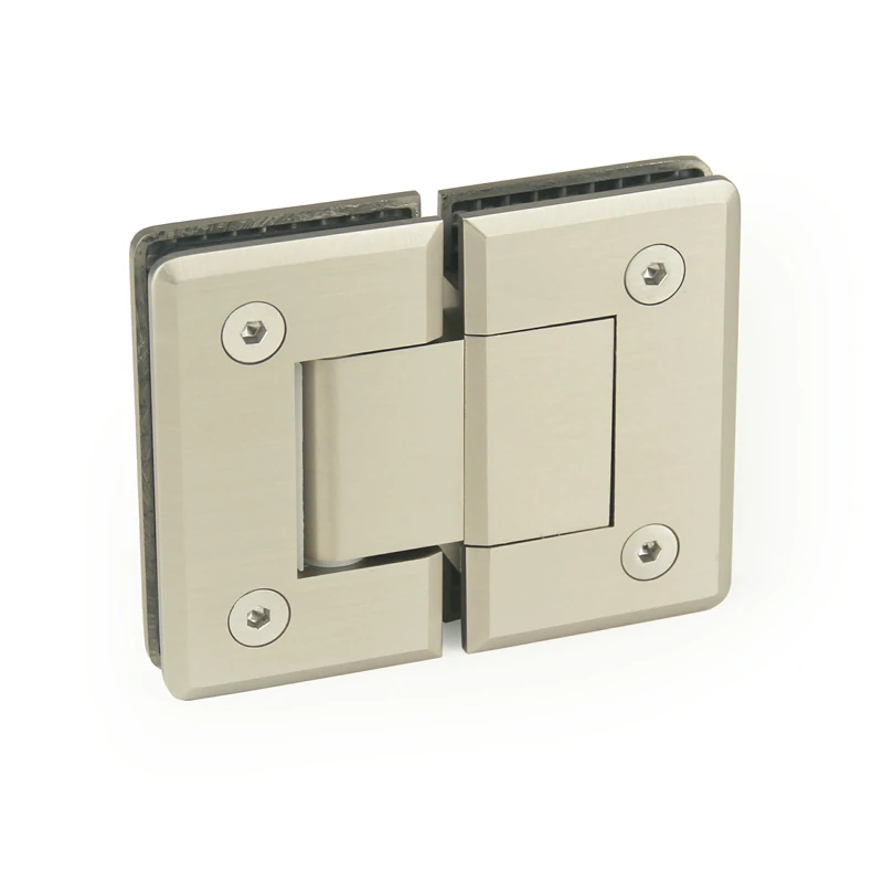 H1-Series Beveled Profile 180° Glass to Glass Shower Door Hinges — H1102E