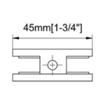 Glass to Wall Radius Corners Profile Glass Clamp — CV1301ZP — view 2