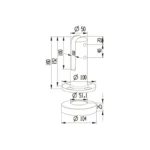 Post Standing Frameless Glass Spigot — LS-DRF — view 2