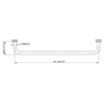 With Metal Washers Single-Sided Tubular Style Towel Bar 19*18/24 — YD-19x18/24 — view 2