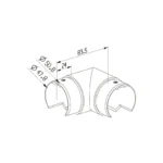 Round Top Rail Φ50.8mm 90º Joiner — HR-5090P — view 2