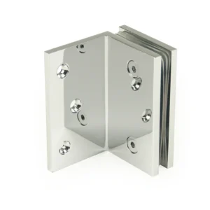Mirror Chrome Finish Glass to Wall Square Wall Mount & Glass Clamp — CV9ZB90B