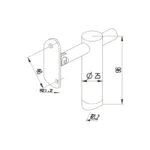 Adjustable Handrail Bracket (Side Mount) — LS-WBT07 — view 2