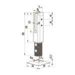 Square In-ground 316 Glass Spigot — AM-15 — view 2