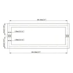With Mitered Corners Back-to-Back Tubular Style Towel Bar 20*20*6/8/12/18/24 — FS-20x6/8/12/18/24 — view 6