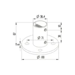 Column Base Connector — LS-NTR-R42.4-15 — view 2