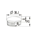 Handrail End Cap — LS-8010338 — view 2
