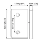 H32-Series Beveled Profile With Radius Corners Mount Pivot Shower Door Hinges — H32101T — view 3