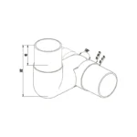 50.8 mm 180° Corner Handrail Tube Connector For Stairs — LS-AJ9050V — view 2