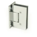 H13-Series Mirror Chrome Finish Beveled Profile with Covers Square Glass to Wall Shower Door Hinges — H13201N — view 1