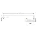 With Metal Washers Square Profile Pull & Towel Bar Combo 20*20*6/8*18/24 — FCD-20x6/8x18/24 — view 4