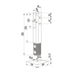 Square In-ground Glass Black Spigot — LS-ASC-B — view 2