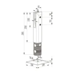 Square In-ground Glass Balustrade Spigots — 188SC285 — view 2