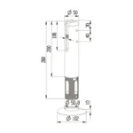 Post In-ground Glass Spigot Round — LS-BRC-L — view 2