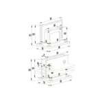 Frameless Shower Door Hinge Glass to Wall — SHC-90TS — view 2