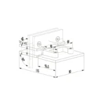 Black Shower Hinge Glass to Glass — SHC-180SB — view 2