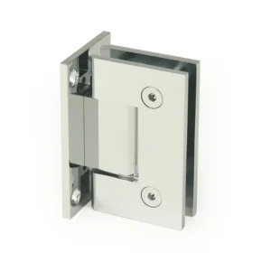 H8-Series Mirror Chrome Finish Square Profile Glass to Wall Shower Door Hinges — H8201N