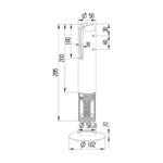 Post In-ground Glass Pool Spigot — LS-HRC-L — view 2