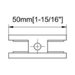Square Glass Clamp — CV2201Z — view 2
