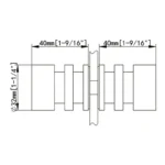 Back to Back Round Shower Knob 32mm*40mm — NY17 — view 2