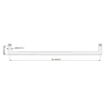 Mitered Corners Single-Sided Tubular Style Towel Bar 20*20*18/22/24 — FD-20×18/22/24 — view 4
