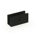 Black Square Wall Mount U-SHAPE Shower Glass Clamp — AU115201 — view 1
